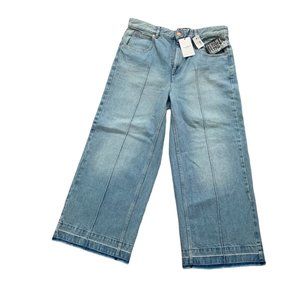 Étoile Isabel Marant High Rise Wide Leg Crop Denim Jeans Women's Size 44/12